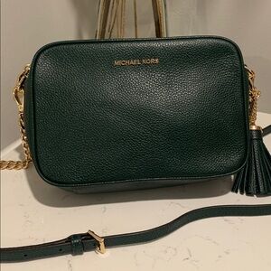 Michael Kors Racing Green Medium Camera Bag